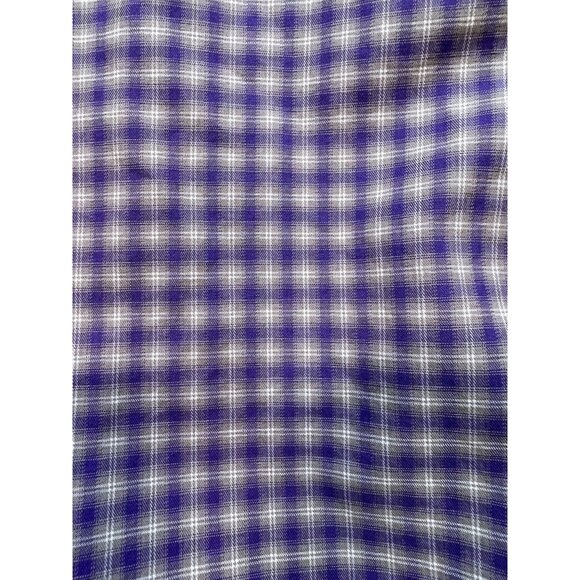 J Maverick Men's Slim Fit Button Up Shirt Size S Purple Blue White Check - Picture 8 of 9